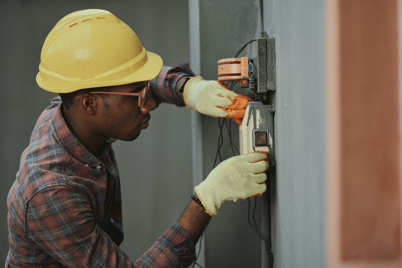 JJ Power Systems electrician testing an electrical installation